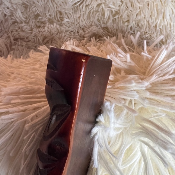 NUMBERED Hand Carved Teko Teko Wood Figure Rotorua, New Zealand Paua Shell Eyes - Picture 11 of 13